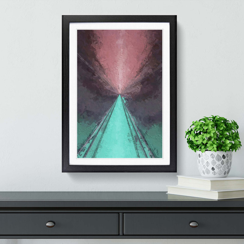 Tunnel View in Abstract - Picture Frame Graphic Art Print, Black, 50cm H x 35cm W x 2cm D