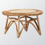 Table basse en rotin naturel de style bohémien Bay, H 17,66 po x l 30,78 po x P 30,74 po