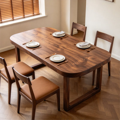with Solid Wood Base Dining Table