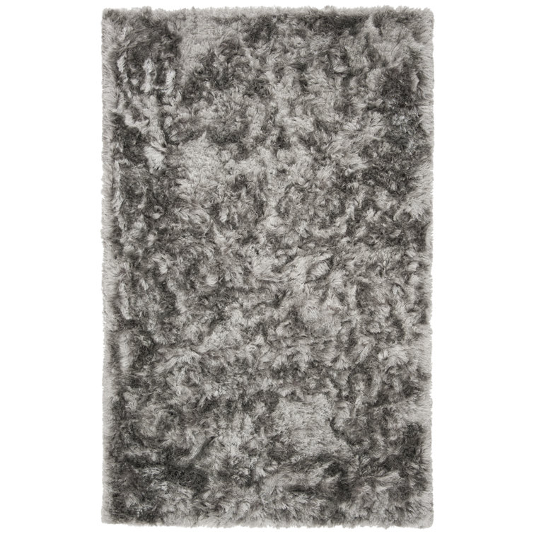 Morrell Hand Tufted Shag Solid Color Area Rug