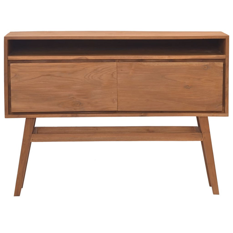 Solid Wood Teak Console Table Desk,  43.3" H x 31.1" W x 11.8" D