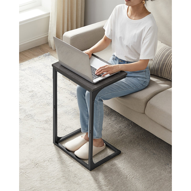 Aryell Pedestal End Table, Grey, Black