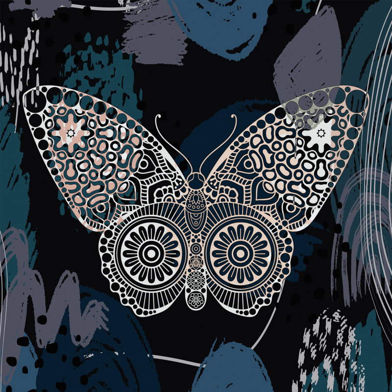 " Boho Butterfly II ", 12" H x 12" W x 1.5" D