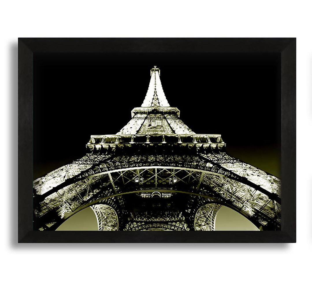 Gerahmtes Poster Under the Eiffel Tower Sepia in Canvas