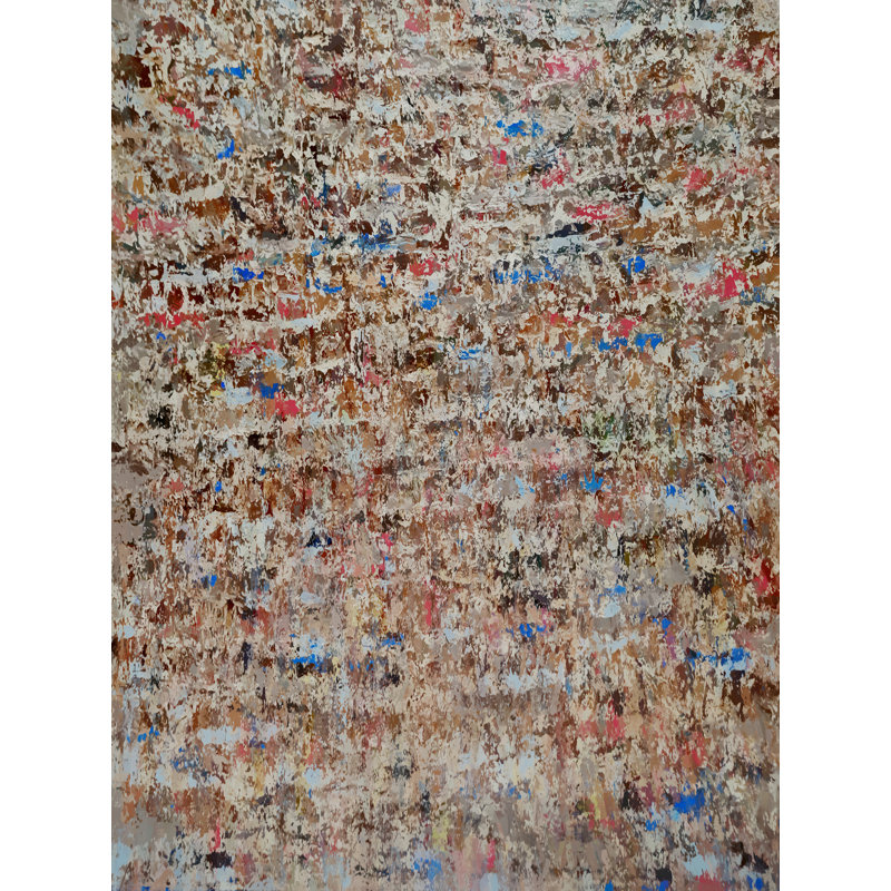 Multiple Brush Strokes Print by Angel Estevez, Black Framed Canvas, 33" H x 25" W