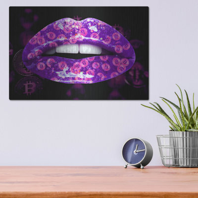 Luxe Metal Art 'Bitcoin Milkshake Amethyst' By Met " Bitcoin Milkshake Amethyst " by Luxe Metal Portfolio