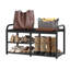 3-Tier Asymmetric Shoe Rack - Black