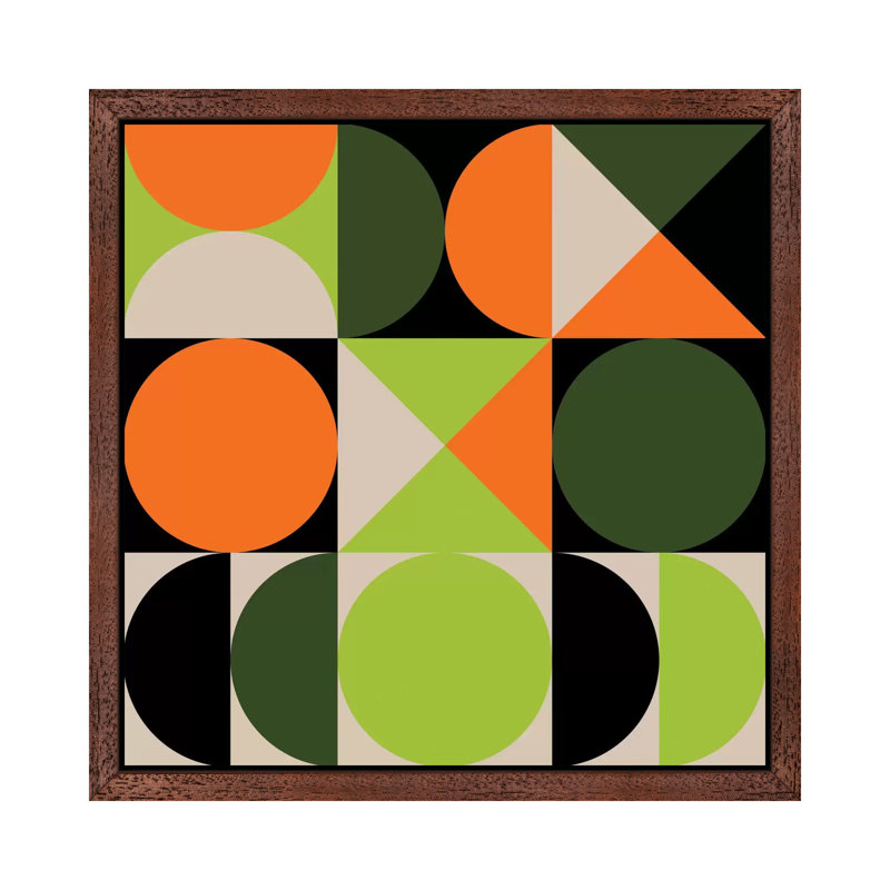 Tic-Toc I by Greg Mably - Print on Canvas, 93.98 cm H x 93.98 cm W, Brown Floater Framed
