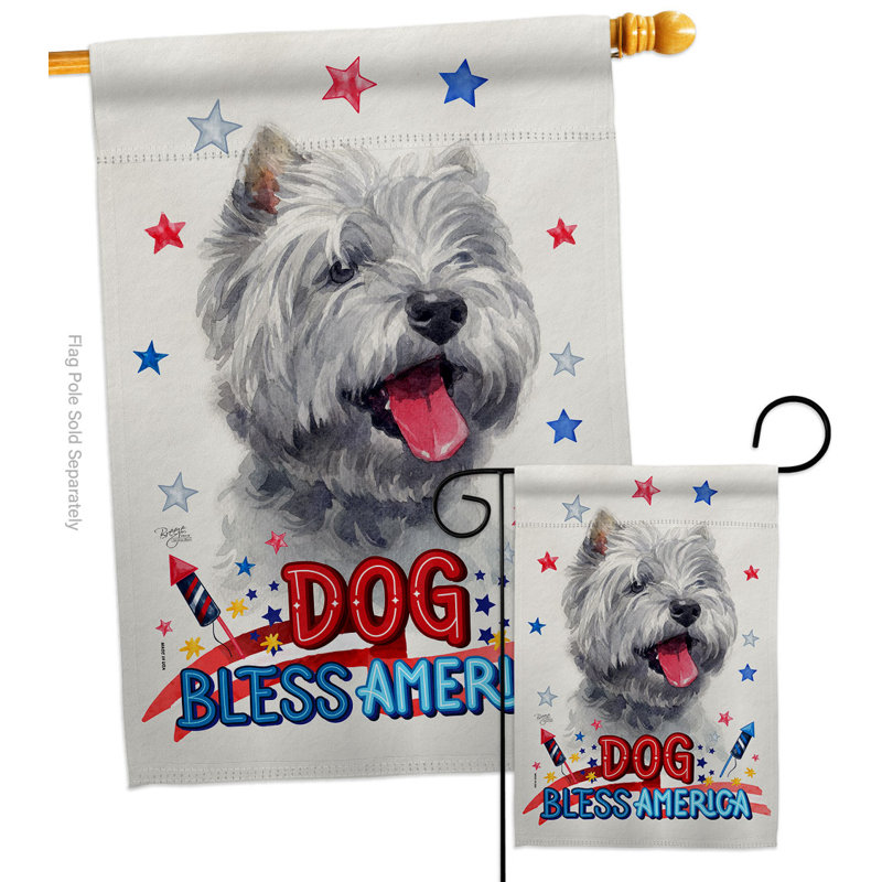 Drapeau de maison Westie 40 x 28 po Westie