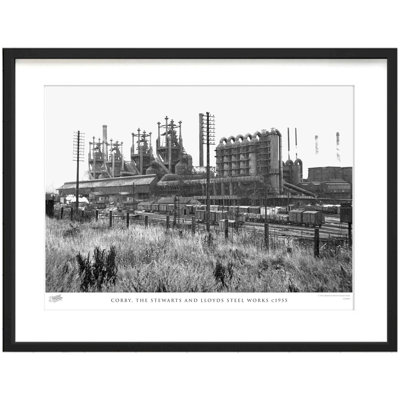 Corby, the Stewarts and Lloyds Steel Works C1955 1 Piece Single Picture Frame Wall Art