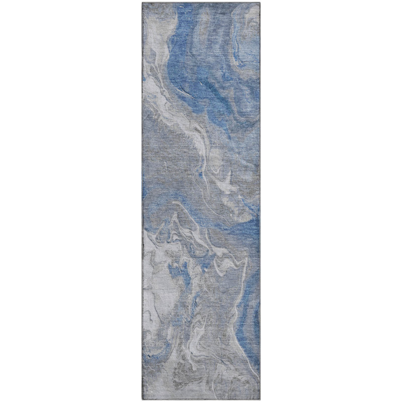 Premium Machine Washable Strinko AMF1682 Abstract Rug, Runner 2'3" x 7'6"