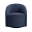 Fauteuil demi-tonneau pivotant en bois massif Boucle-896685193