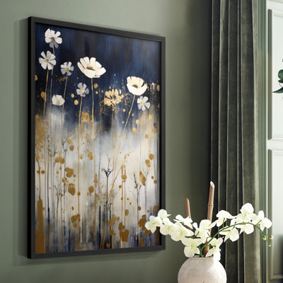 FLORAL Series CCCCXC III - Impression encadrée de qualité supérieure - Prêt à être accroché - Aucun clou requis