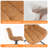 Tufted Swivel Leather Upholstered Side Chairs Modern Dining Chairs with Metal Legs-1051711504