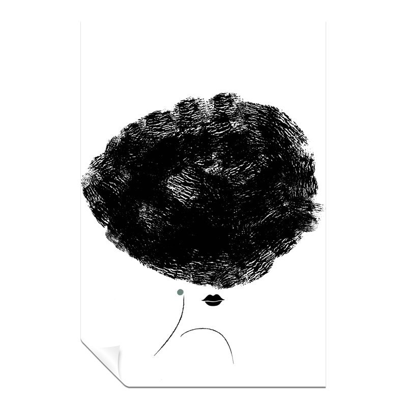 Woman Hidden Face Illustration Artistic - No Frame Print, 61cm H x 41cm W