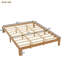 Grand lit en bois massif - structure en pin de 12 pouces avec support à lattes, sans sommier, construction solide, rangement sous le lit, option de chambre à coucher moderne avec besoin de ressort, pour 800 lb, mobilier rustique