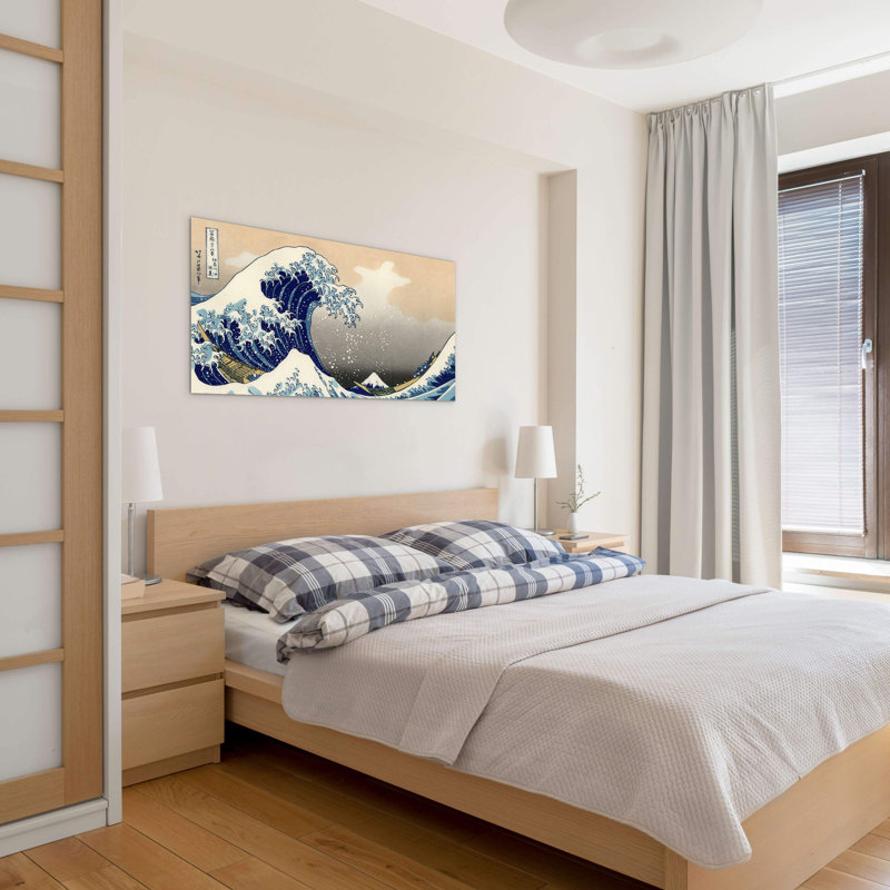 A big wave off Kanagawa by Hokusai Katsushika 50cm H x 100cm W High Quality Print on Frameless Panel, Lightweight, Ready to Hang
