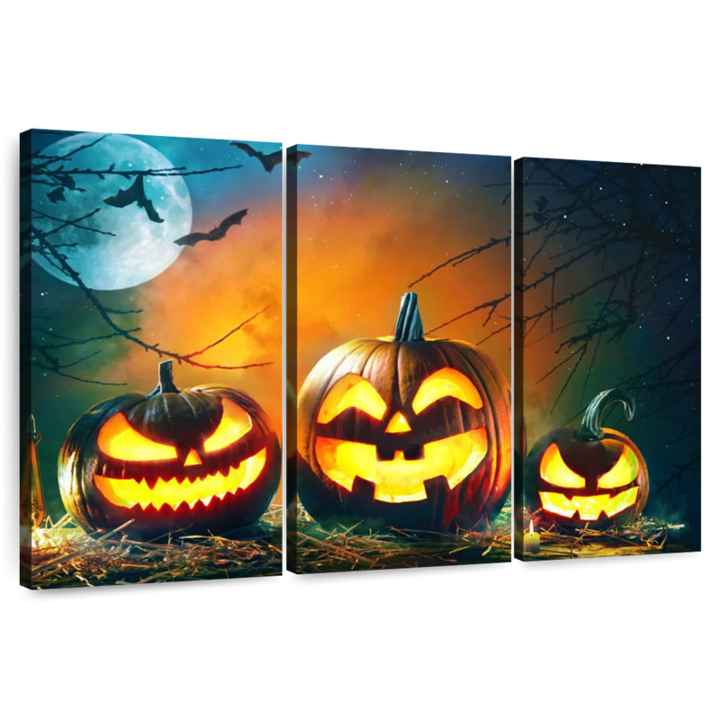 Citrouilles d'Halloween souriant