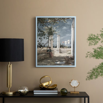 «Vintage Landscape Cxxi», reproduction encadrée - bois massif