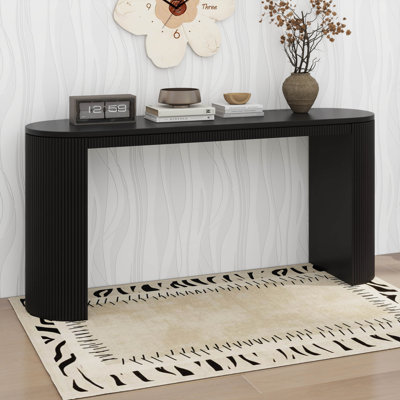 Console incurvée de 59,22 po avec bande verticale unique, idéale pour le salon, le bureau et l'entrée