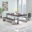 Playcraft Genoa 8' Slate Pool Table With Dining Top & Benches/Professional Installation Included-1447425712-1447425703