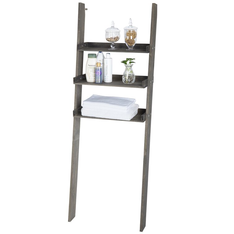 Garlington Solid Wood Free-Standing Over-the-Toilet Storage The Twillery Co. Finish: White