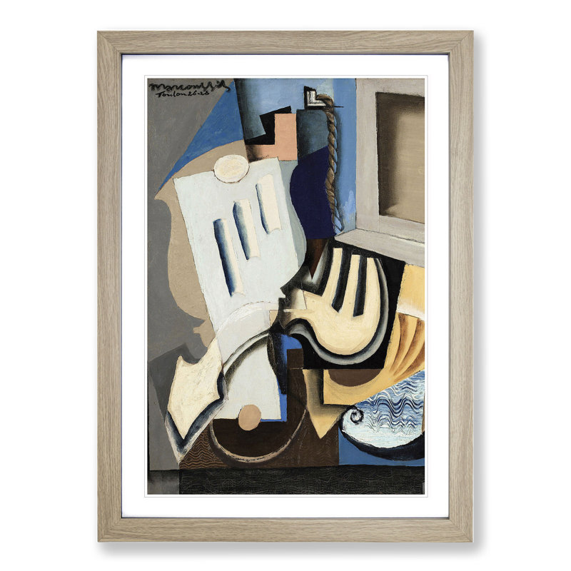 Still Life Vol.4 by Roger De La Fresnaye - Picture Frame Painting, Oak, 65cm H x 48cm W x 2cm D