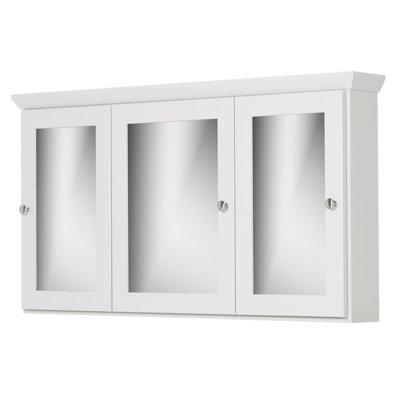 Chesson 48'' W 27'' H Surface Framed Medicine Cabinet Mirror 9 Adjustable