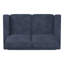 Beaulah Modern Fabric Upholstered Square Arm Loveseat-1814507480