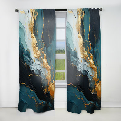 Wauseon - Abstract Curtain - Room Darkening Curtain - 1 Panels
