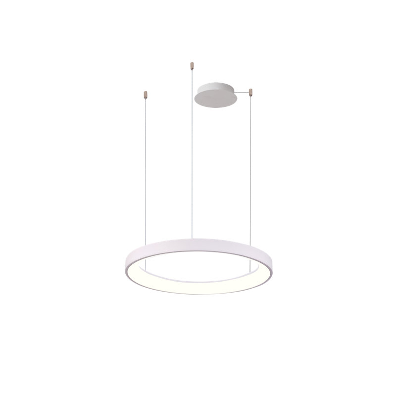 1 - Light LED Wagon Wheel Pendant, White, 3.5cm H x 58cm W x 58cm D