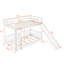 Solid Wood Twin Over Bunk Bed, White - Enjoyable Slide And Secure Bed White, With Movable For Bedroom Fun Function