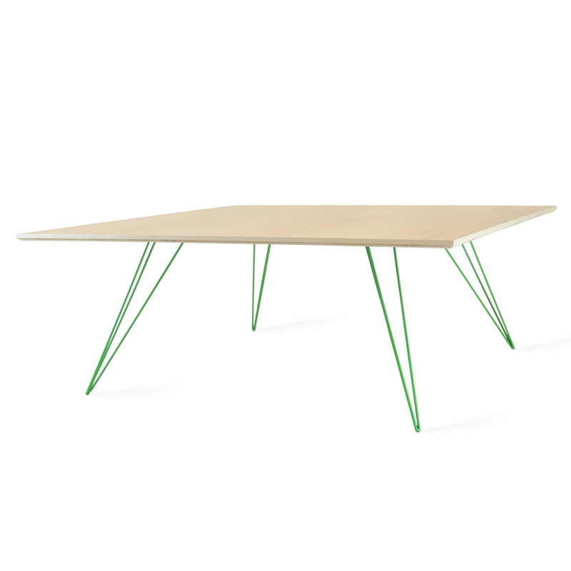 Table basse Williams, Vert, H 18 po x l 46 po x P 46 po, Érable