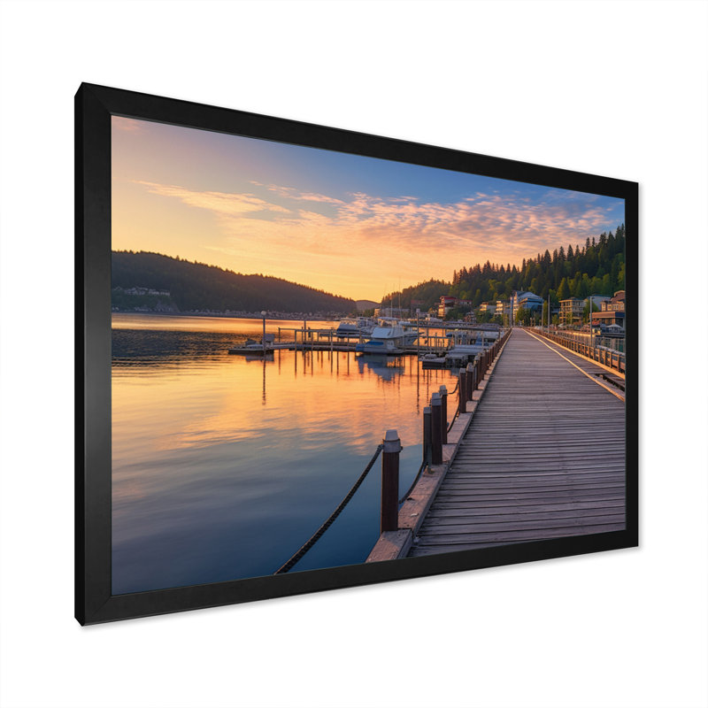 Cœur d'Alene en Idaho II, H 24 po x l 32 po x P 1 po, Cadre photo noir