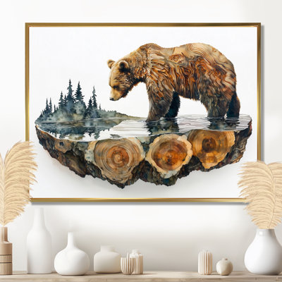 «Grizly Bear Animal A Winter Landscape I», art mural ours