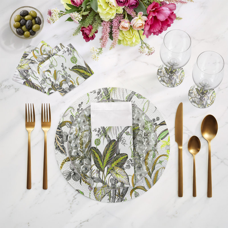 Amazonia Pebble 16" Vinyl Placemat, Mustard