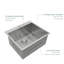 Évier de cuisine 25 po x 22 po x 12 po en acier inoxydable à cuve simple à cuve profonde de calibre 16