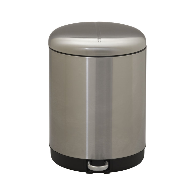 Steel Step On Kitchen Trash Can - 8 Gallons