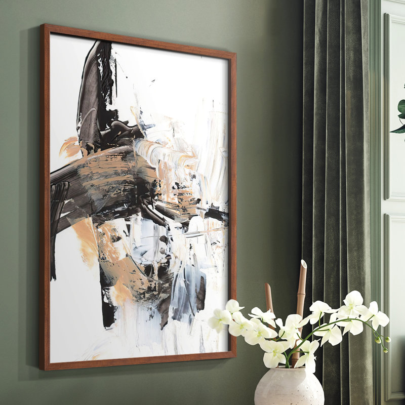 Ruckus I Framed Print - Solid Wood, Brown, 28" H x 22" W