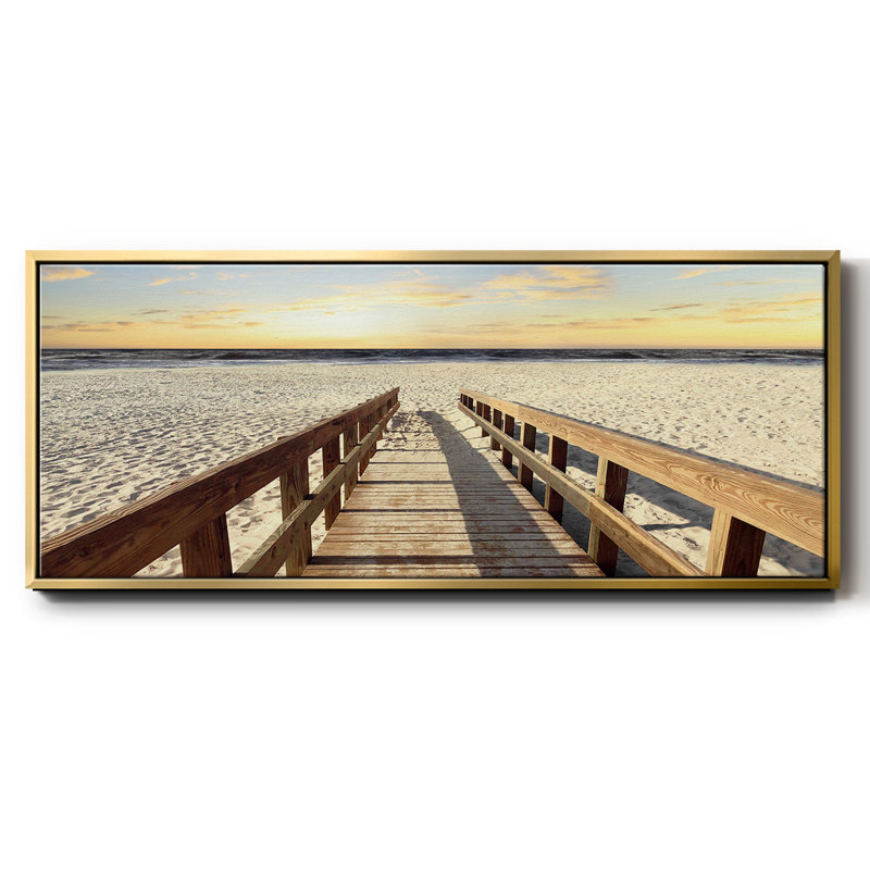 To the Beach- Framed Canvas, 20" H x 50" W