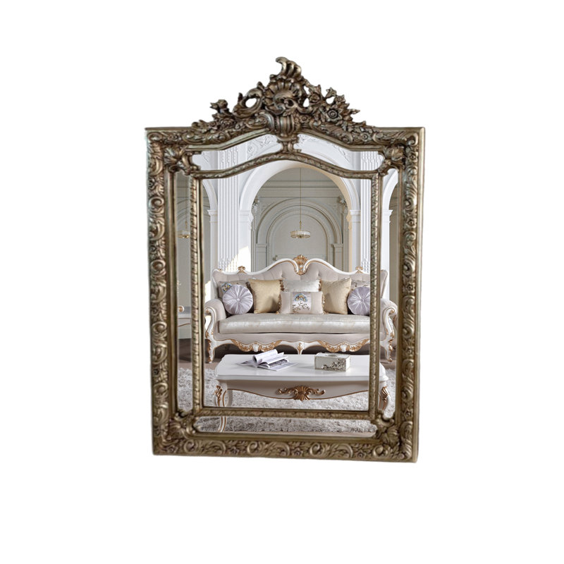 Rosia Flat Solid And Engineered Wood Mirror, Silver
