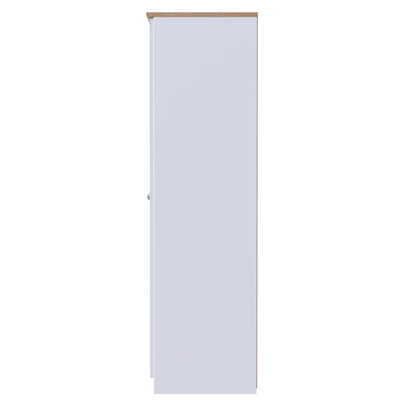 Agyen Manufactured Wood Wardrobe, White Ash