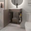 Meuble-lavabo de salle de bain H 23,7 po, 1 porte, 3 tablettes-1636702329