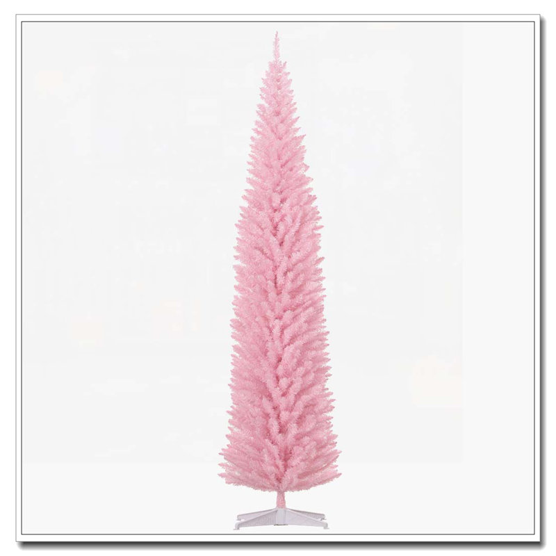 Arbre de Noël artificiel rose 8 pi, Rose