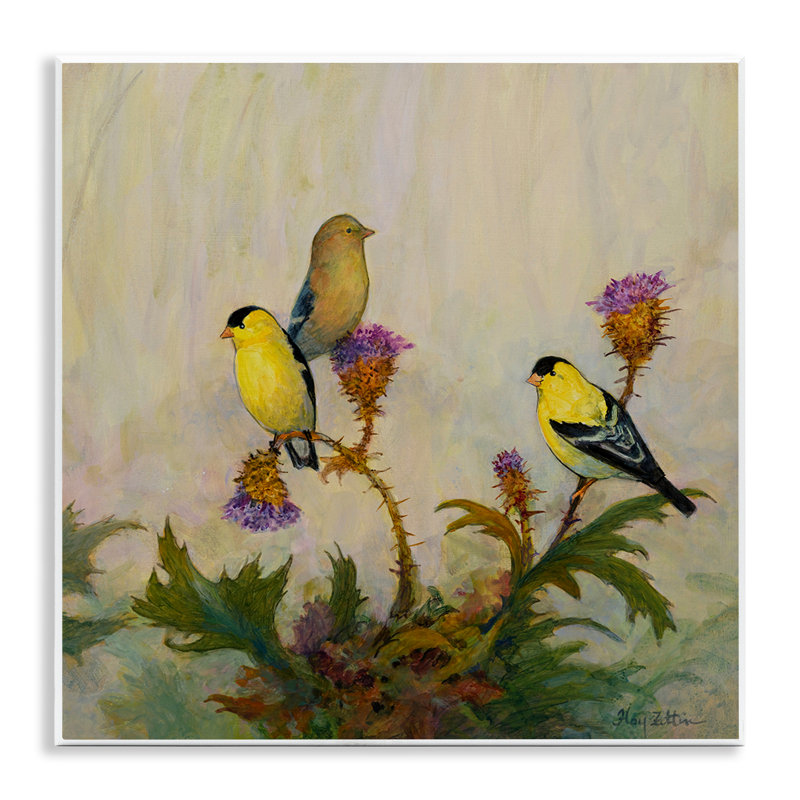 American Goldfinch Trio, art mural par Floy Zittin