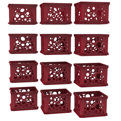  Mini caisse, rouge, paquet de 12