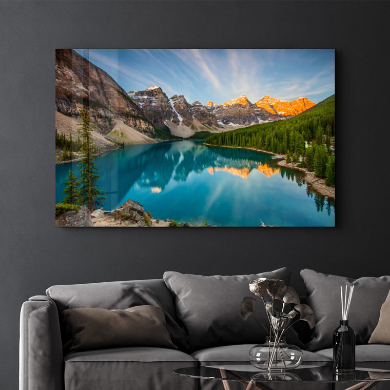 Elegant Tempered Glass Wall Art Painting, 18.1 x 28.3 inches | 100% Tempered Glass, Thickness: 0.16 inches | UV Printed for Vibrant Colors & Durability | Perfect for Home Decor & Modern Aesthetics