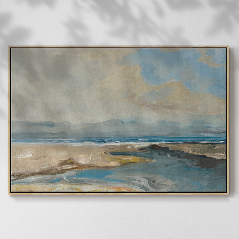 Lincoln Beach, Blanc, H 25 po x l 37 po x P 2 po, Bois naturel
