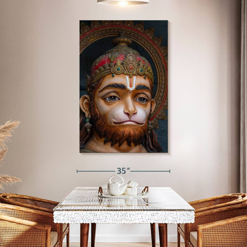 Adol dieu indou Hanuman Idol, H 51 po x l 34 po