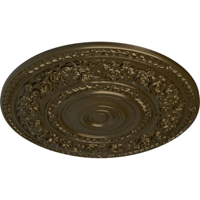 Médaillon de plafond genévrier Endurathane, 36 po x P 1 1/2 po (convient aux auvents jusqu'à 7 po), finition tortue peinte à la main